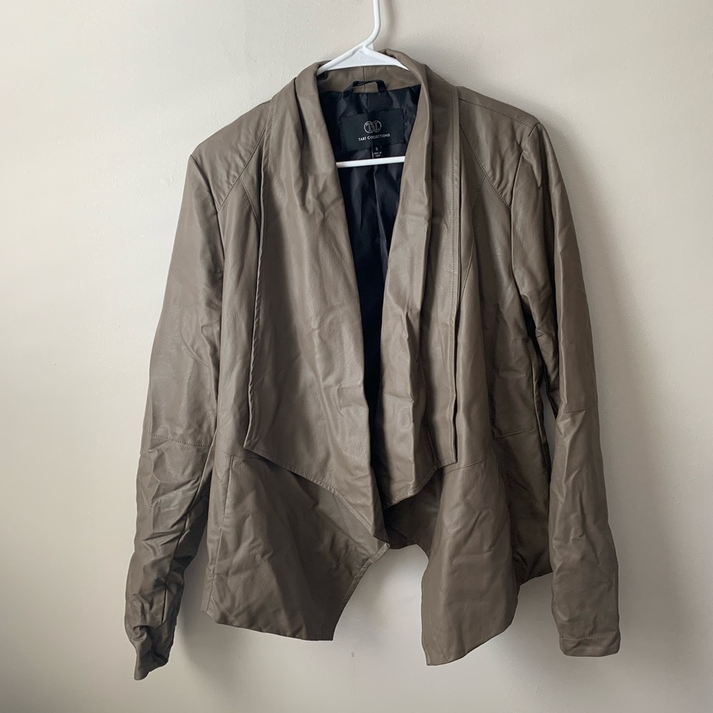 Tart Draped Vegan Leather Jacket